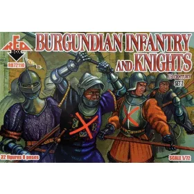 Red Box 1:72 Burgundian infantry a.knights,15th centu set 2