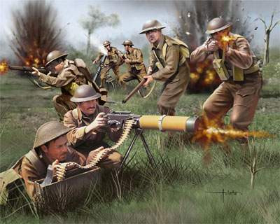 Revell 1:76 British Infantry WWII 2597 figura makett