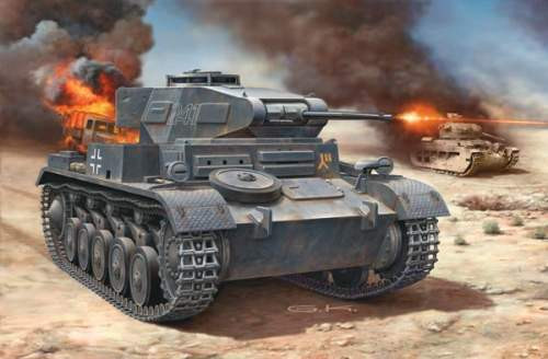 Revell 1:76 Panzer II Ausf. F 3229 harcjármű makett