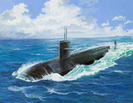 Revell 1:400 US Navy Submarine USS Dallas tengeralattjáró makett