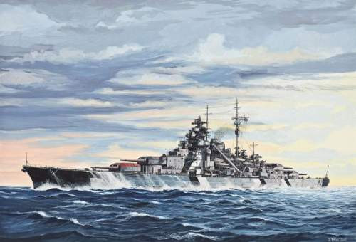 Revell 1:700 Battleship Bismarck 5098 hajó makett