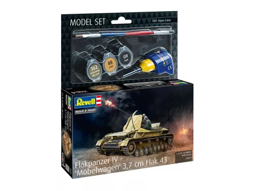 Revell 1:72 Model Set Flakpanzer IV Möbelwagen 3.7cm Flak