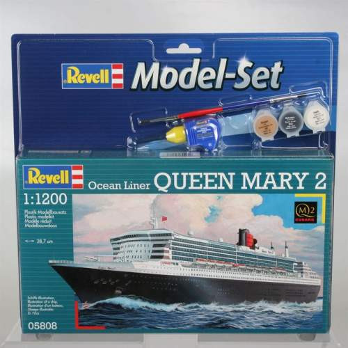Revell 1:1200 Modell Szett Queen Mary 2 65808 hajó makett