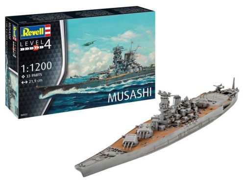Revell 1:1200 IJN Musashi battleship hajó makett