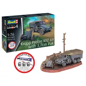 Revell 1:76 Starter Kit Krupp Protze KFZ 69 with 3,7cm Pak