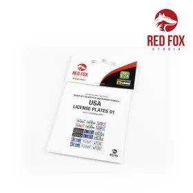 Red Fox Studio 1:24 1/24 USA License plates vol.01