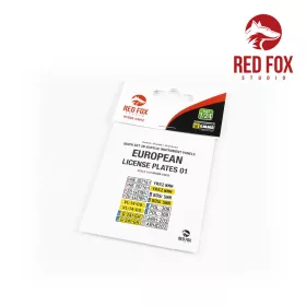Red Fox Studio 1:24 1/24 European Lincense plates vol.01