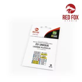   Red Fox Studio 1:24 1/24 Unique License plates vol.01 (EU form)