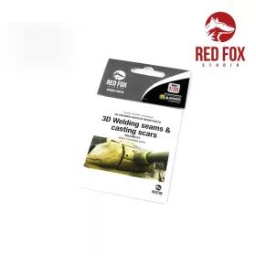   Red Fox Studio 1:35 3D Welding Seams & Casting Scars vol.01 (3D acrylic colored resin upgrade parts)