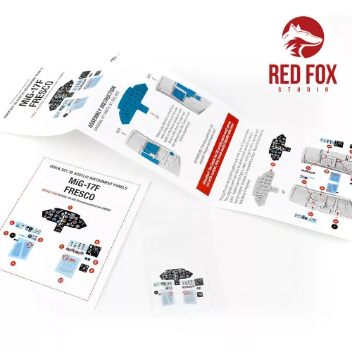 Red Fox Studio 1:48 1/48 MIG 17F Fresco Quick Set 3D Acrylic Instrument Panels (for AMMO Kit)