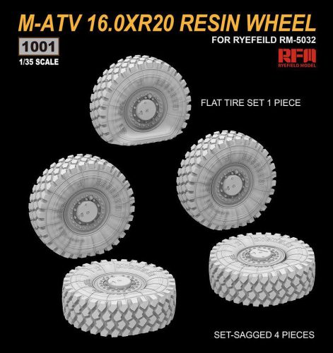 Ryefield model 1:35 M-ATV 16.0XR20 Resin wheel