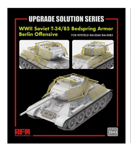 Ryefield model 1:35 WWII Soviet T-34/85 Bedspring Armor (Berlin Offensive) for 5083