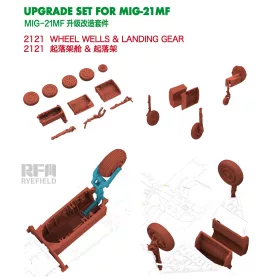  Ryefield model 1:48 MIG-21MF Landing gear & Wheel wells 3D printed