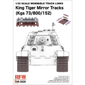 Ryefield model 3026 1:35 King Tiger Workable Mirror Tracks