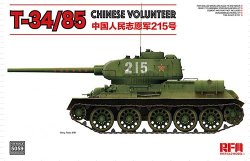 Ryefield model 1:35 T-34/85 No.183 Factory Chinese Volunteer