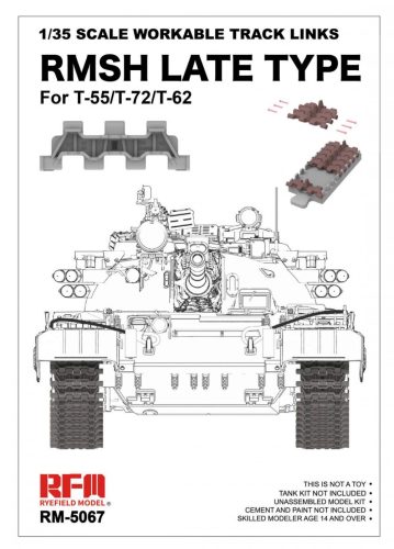 Ryefield model RM5067 1:35 RMSH late type workable track links for T-55/T-72/T62 (Plastic model)
