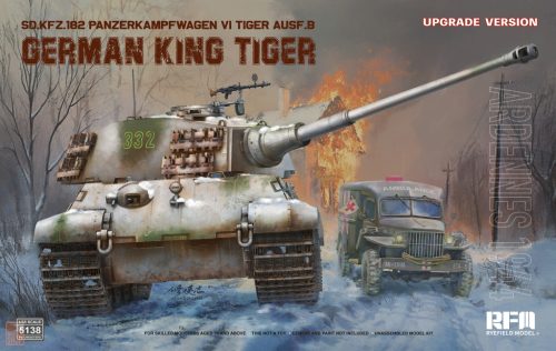 Ryefield model 5138 1:35 Sd.Kfz.182 Panzerkampfwagen VI Tiger Ausf.B “King Tiger” ARDENNES 1944 UPDATED VERSION