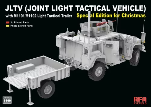 Ryefield model 1:35 JLTV with M1101/M1102 trailer - CHRISTMAS edition