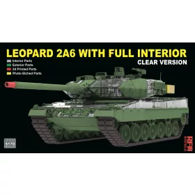   Ryefield model 1:35 Leopard 2 A6 MBT with FULL INTERIOR - clear edition