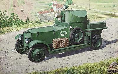 Roden 1:72 British Armoured Car (Pattern 1920 Mk.I) harcjármű makett