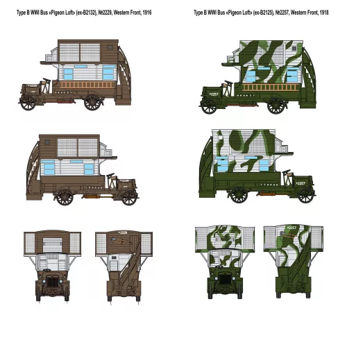Roden 1:72 Type B WWI Bus "Pigeon Loft