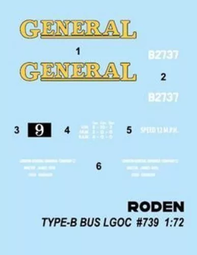 Roden 1:72 Type B Bus, LGOC, London, Early 1914