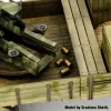 Royal Model 1:35 Italian 100/7 100mm Ammunition with wooden crates set-WWII
