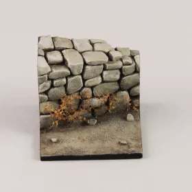Royal Model 1:32 Base with stone wall (cm 3,5x3,5)