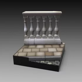 Royal Model 1:35 Base with columns 'cm 4x4'