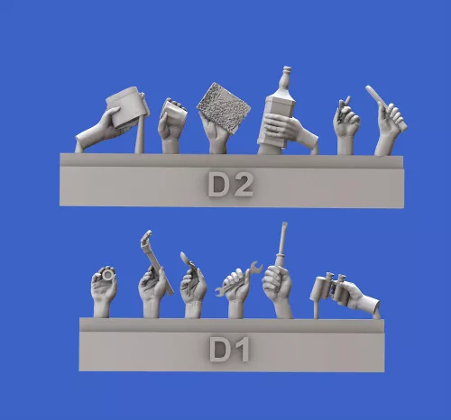 Royal Model 1:35 Assorted hands set No.4