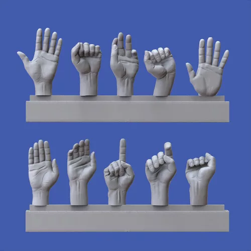 Royal Model 1:16 Assorted hands set No. 3