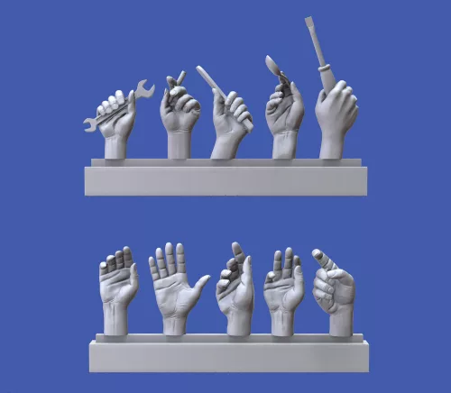 Royal Model 1:16 Assorted hands set No. 4