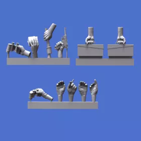 Royal Model 1:16 Assorted german hands set -WWII