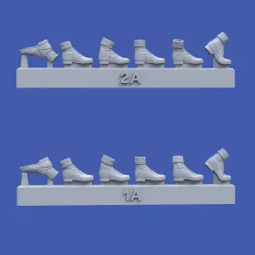 Royal Model 1:35 German DAK boots-assorted positions-WWII