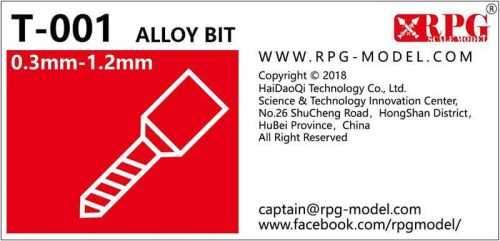 RPG Model tool - Alloy bit set 0.3mm-1.2mm