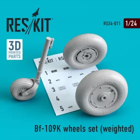 ResKit Models 1:24 Bf-109K wheels set (weighted)