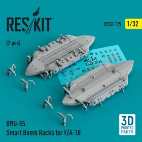  ResKit Models 1:32 BRU-55 Smart Bomb Racks for F/A-18 (2 pcs) (3D Printed)