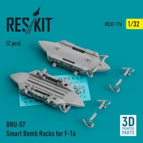   ResKit Models 1:32 BRU-57 Smart Bomb Racks for F-16 (2 pcs) (3D Printed)
