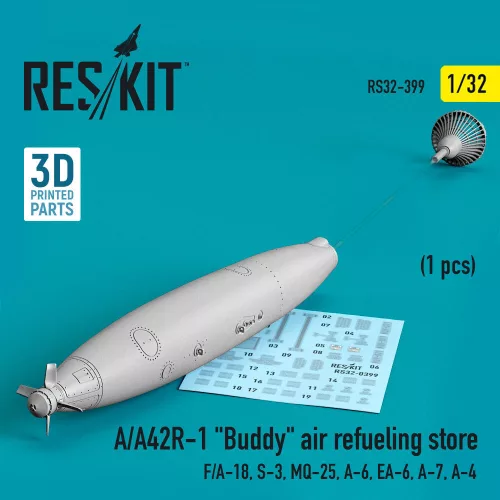 ResKit Models 1:32 A/A42R-1 Buddy air refueling store (1 pcs) (F/A-18, S-3, MQ-25, A-6, EA-6, A-7, A-4) (3D Printed)