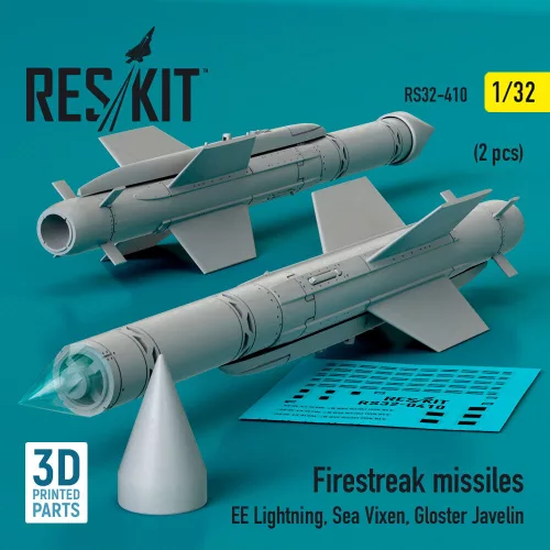 ResKit Models 1:32 Firestreak missiles (2 pcs) (EE Lightning, Sea Vixen, Gloster Javelin) (3D Printed)