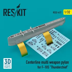   ResKit Models 1:32 Centerline multi weapon pylon for F-105 Thunderchief (3D Printed)