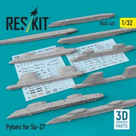 ResKit Models 1:32 Pylons for Su-27 (3D Printed)