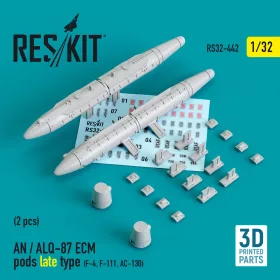  ResKit Models 1:32 AN / ALQ-87 ECM pods late type (2 pcs) (F-4, F-111, AC-130) (3D Printed)