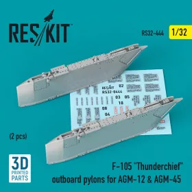   ResKit Models 1:32 F-105 Thunderchief outboard AGM-12 & AGM-45 pylons (2 pcs) (3D Printed)