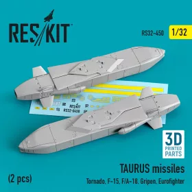   ResKit Models 1:32 TAURUS missiles (2 pcs) (Tornado, F-15, F/A-18, Gripen, Eurofighter) (3D Printed)