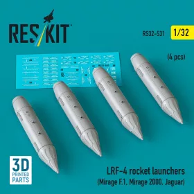   ResKit Models 1:32 LRF-4 rocket launchers (4 pcs) (Mirage F.1, Mirage 2000, Jaguar) (3D Printed)