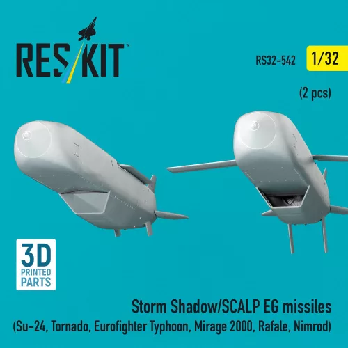 ResKit Models 1:32 Storm Shadow/SCALP EG missiles (2 pcs) (Su-24, Tornado, Eurofighter Typhoon, Mirage 2000, Rafale, Nimrod) (3D Printed)
