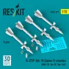 ResKit Models 1:32 R-27EP (AA-10 Alamo-F) missiles (4 pcs) (MiG-29, Su-27, Yak-141) (3D Printed)