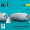 ResKit Models 1:32 BLU-1A (750 lb) napalm bombs (4 pcs) (A-1, A-4, A-7, A-26K, B-57, F-100) (3D Printed)