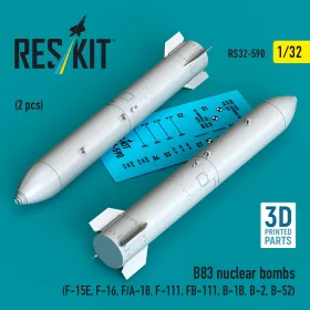   ResKit Models 1:32 B83 nuclear bombs (2 pcs) (F-15E, F-16, F/A-18, F-111, FB-111, B-1B, B-2, B-52) (3D Printed)